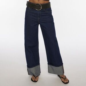 Urban Outfitters Dark Blue Wide Leg Jeans